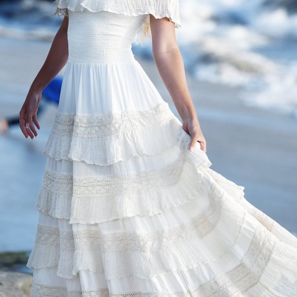 Free People Jen's Pirate Booty Rosalea Gown Size M - Picture 2 of 8